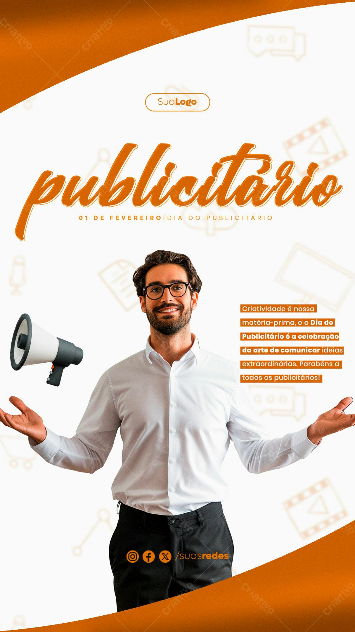 Flyer Dia do Publicitário PSD Editável