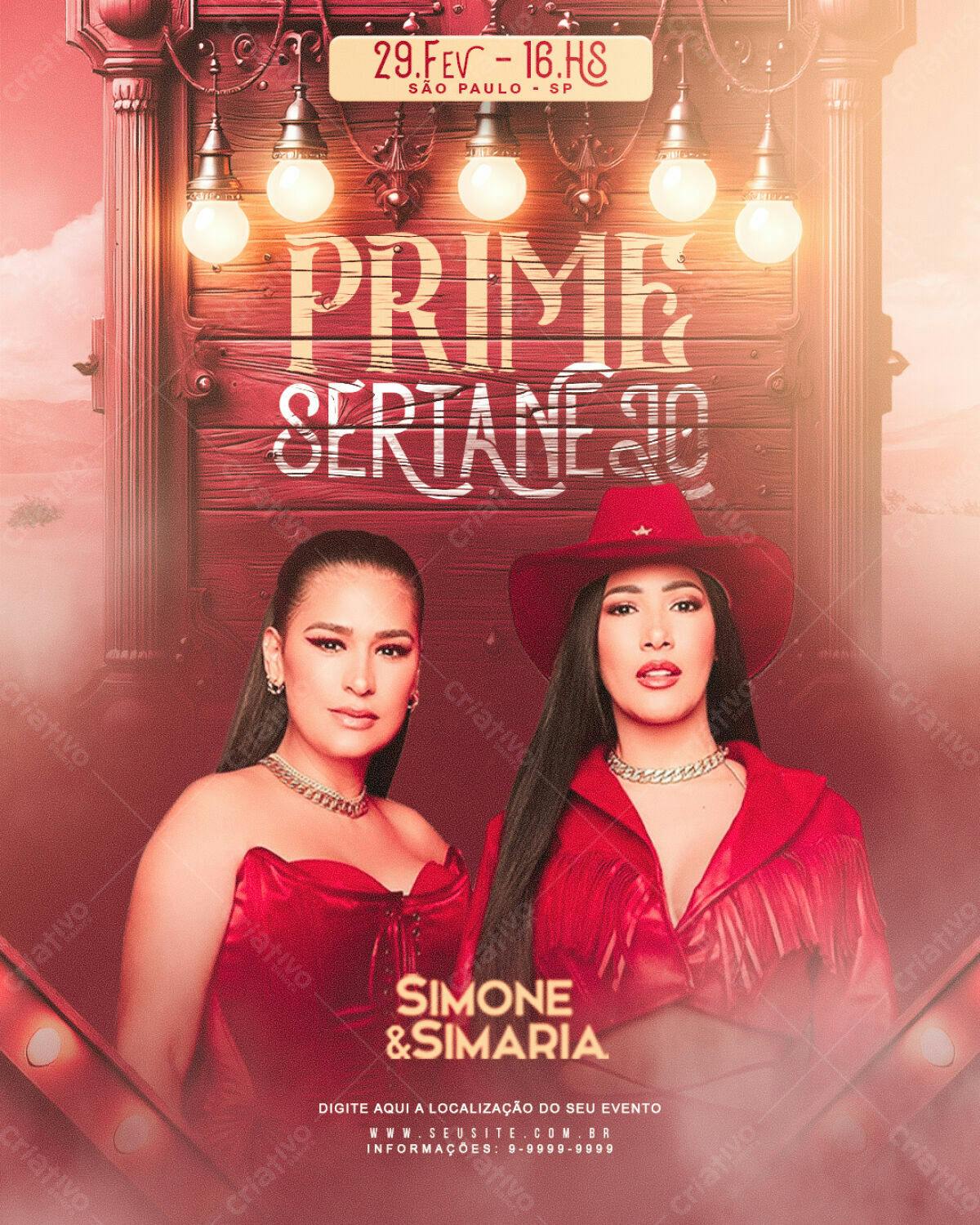 Flyer para Show Simone & Simaria PSD Editável