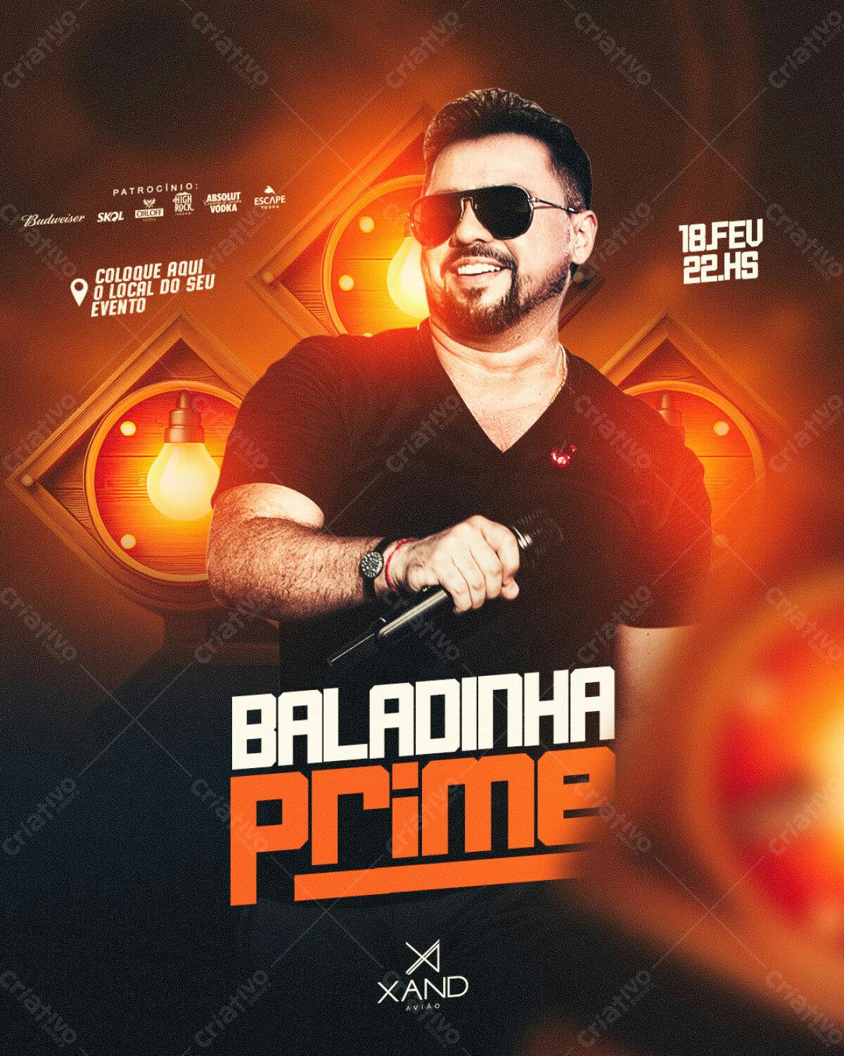 Flyer para Evento Baladinha Prime PSD Editável