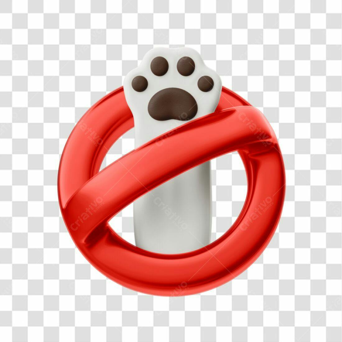 Icone Proibido Animais PNG com fundo transparente