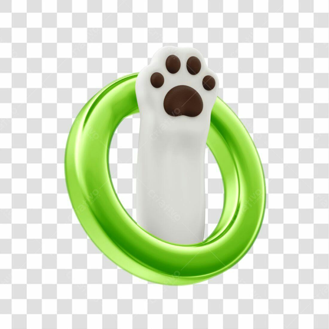 Icone pata de gato em círculo verde PNG com fundo transparente