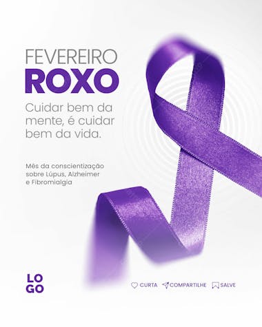 Campanha | fevereiro roxo social media