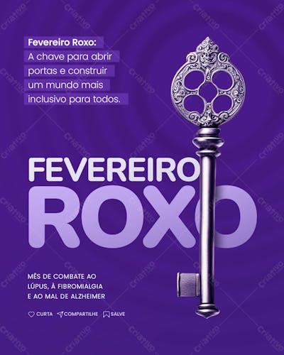 CAMPANHA | FEVEREIRO ROXO -  SOCIAL MEDIA