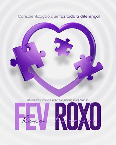 Campanha | fevereiro roxo social media