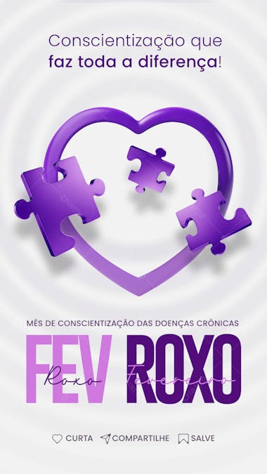 Campanha | fevereiro roxo social media