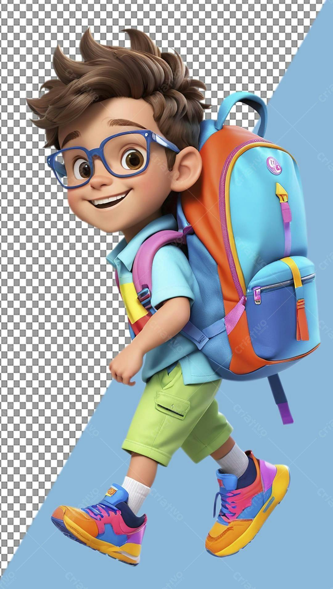 Icone Criança mochila PNG com fundo transparente
