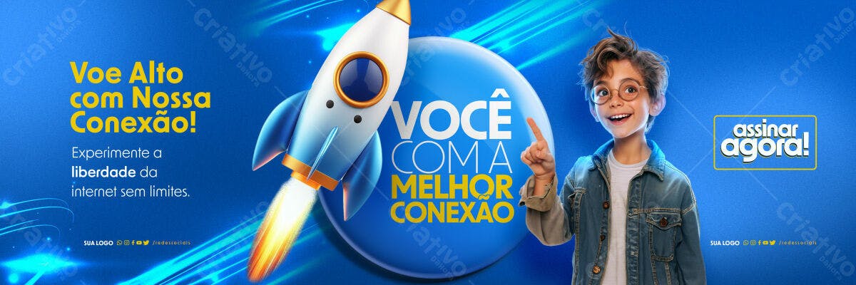 Banner Internet Infinita PSD Editável
