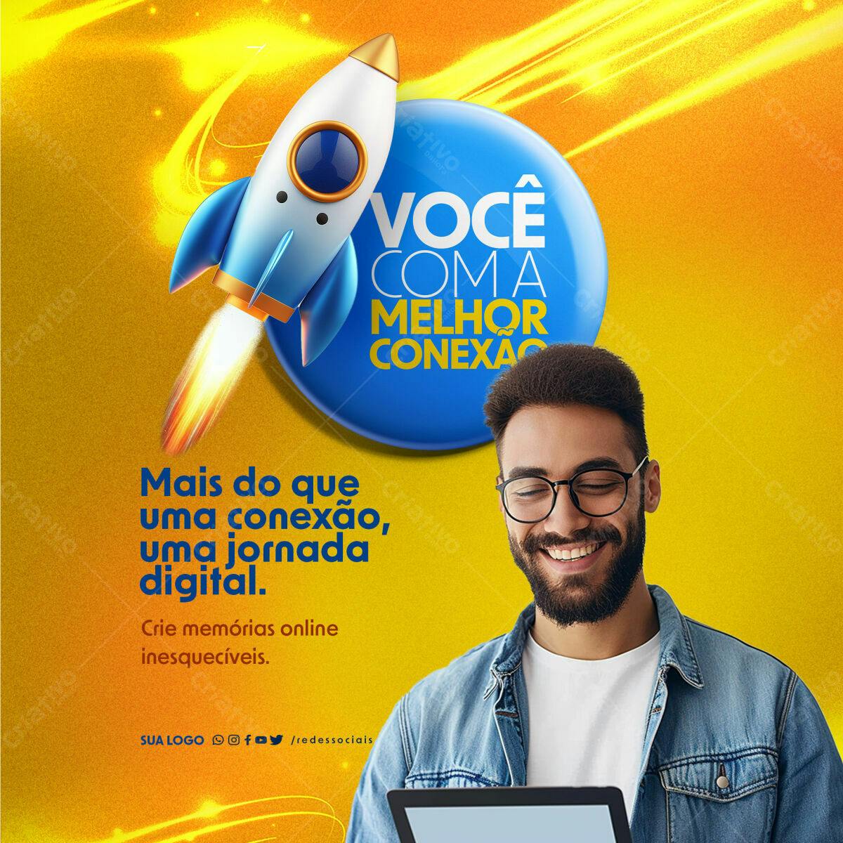 Flyer Publicitário Conexão Digital PSD Editável