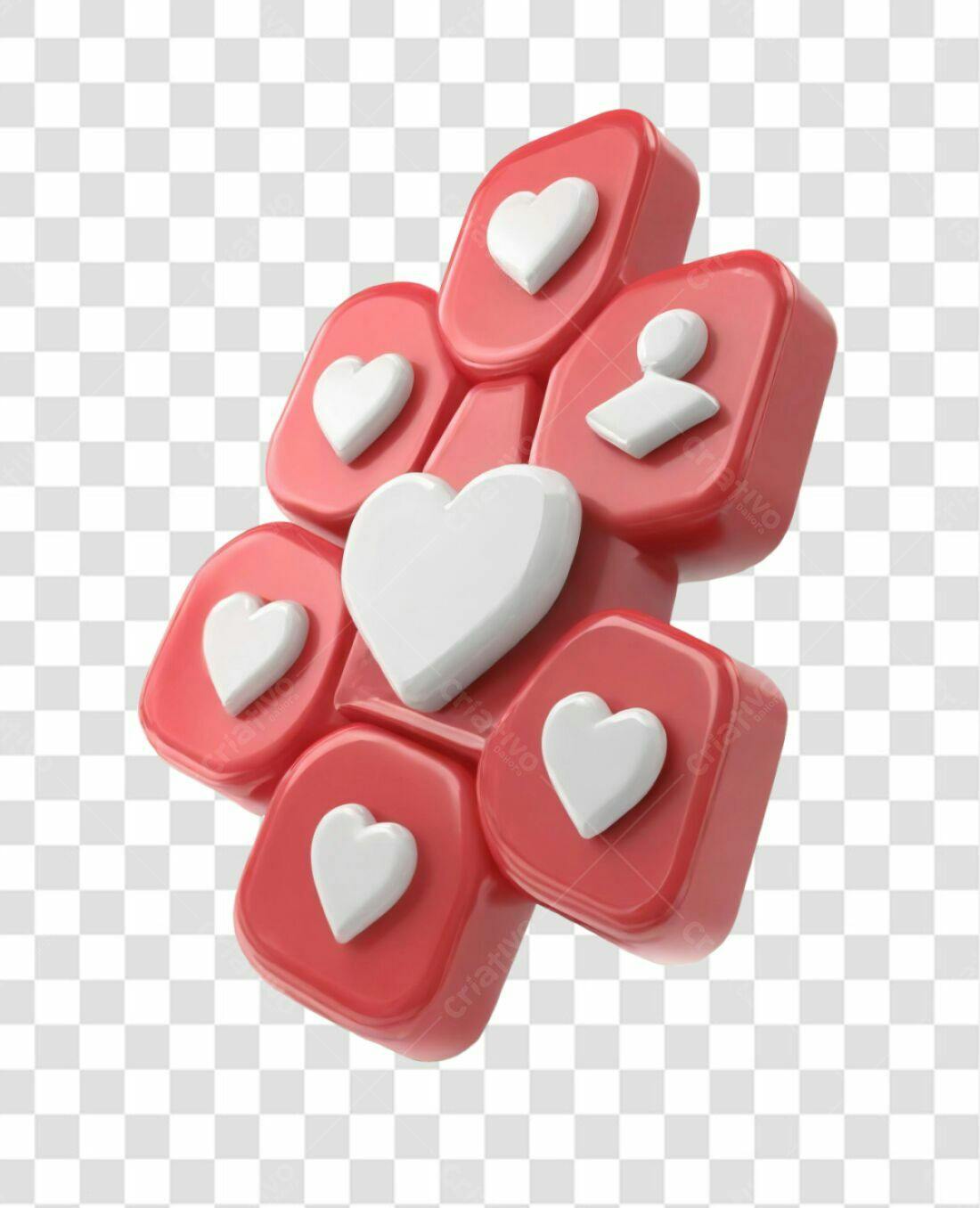 Icone Redes Sociais Amor PNG com fundo transparente