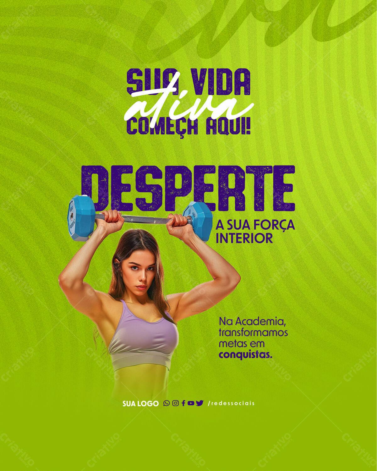 Post para Academia PSD Editável