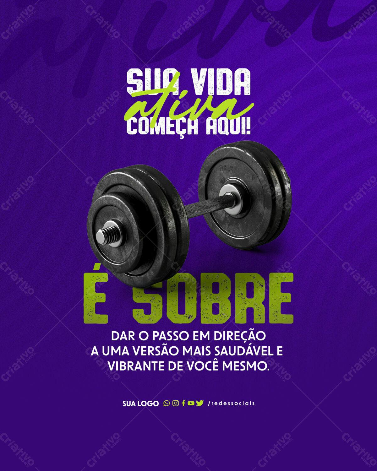 Post para Academia PSD Editável