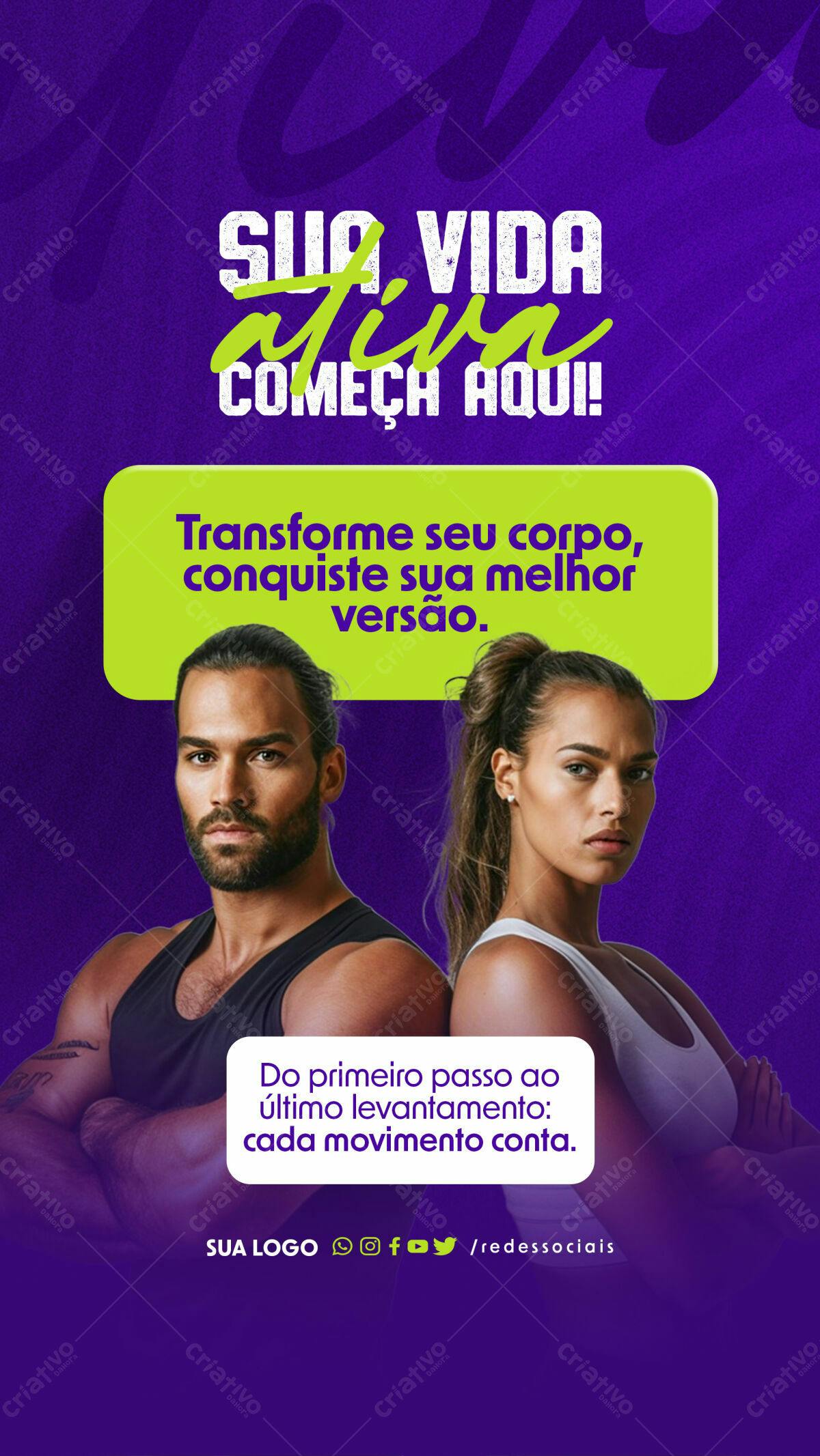 Post para Academia PSD Editável