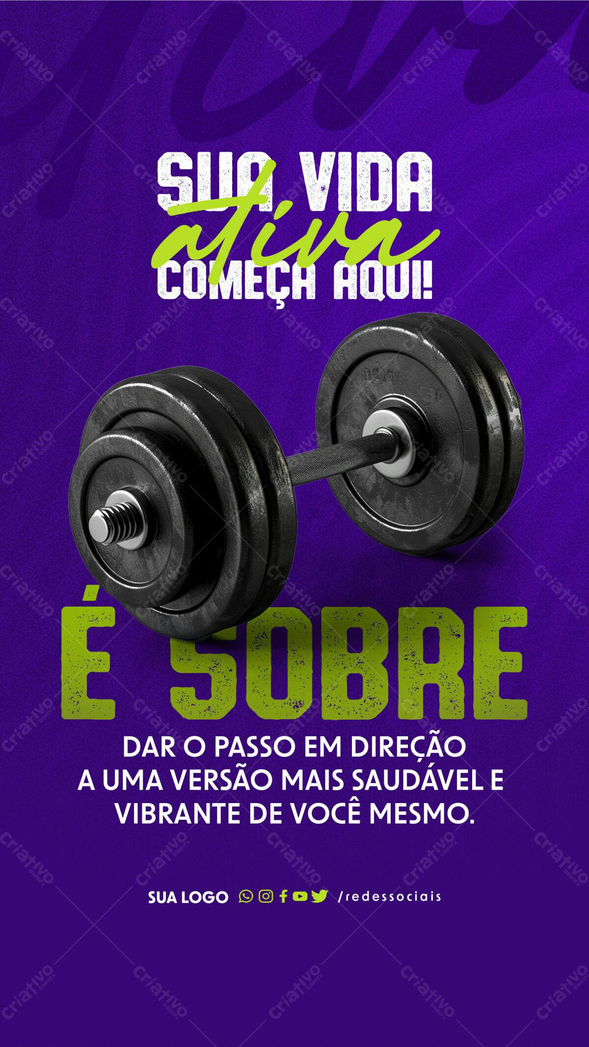 Post para Academia PSD Editável
