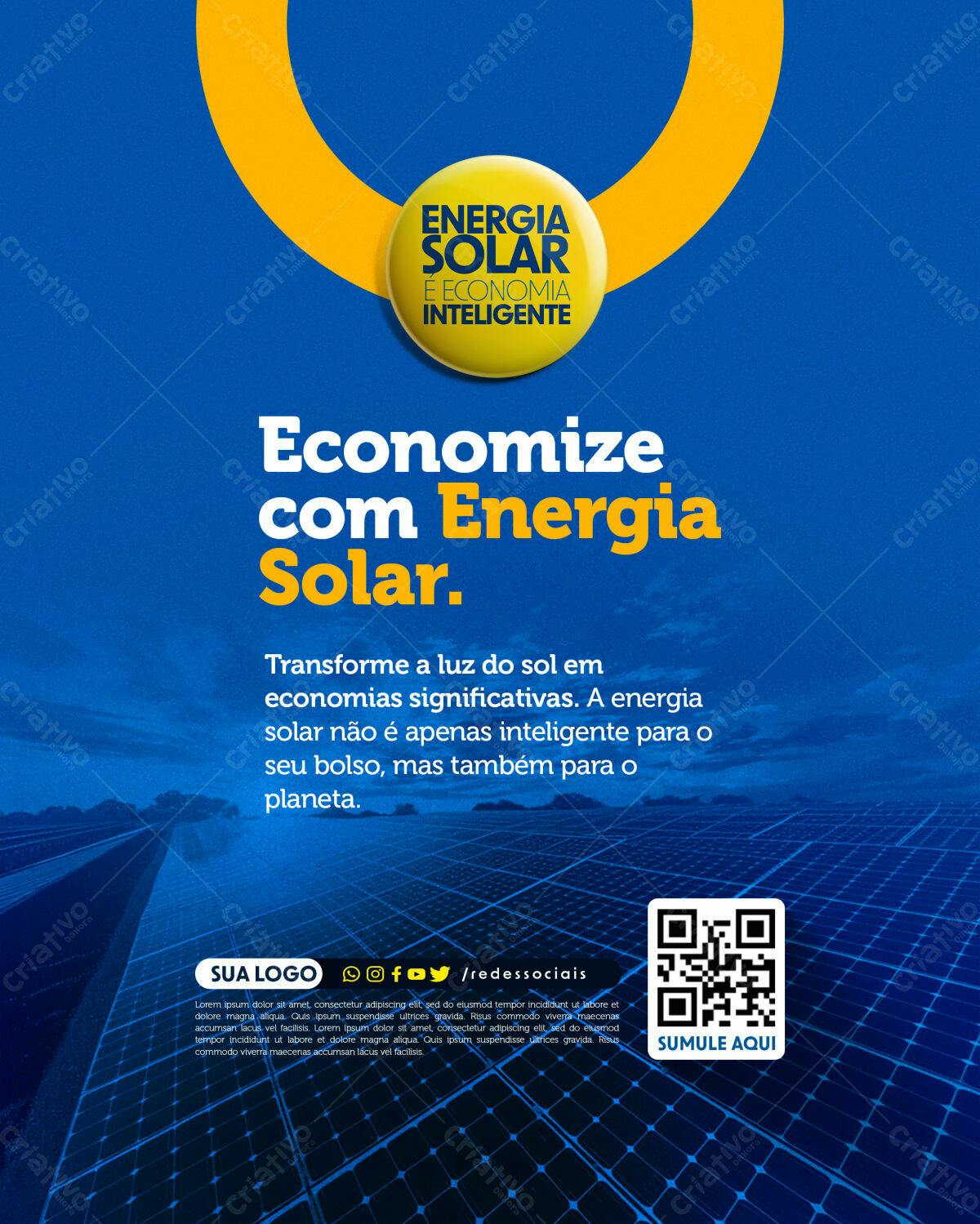 Flyer Energia Solar PSD Editável