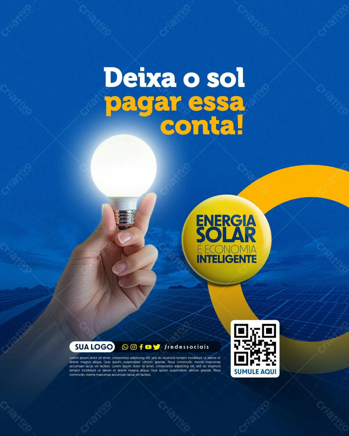 Flyer Energia Solar PSD Editável