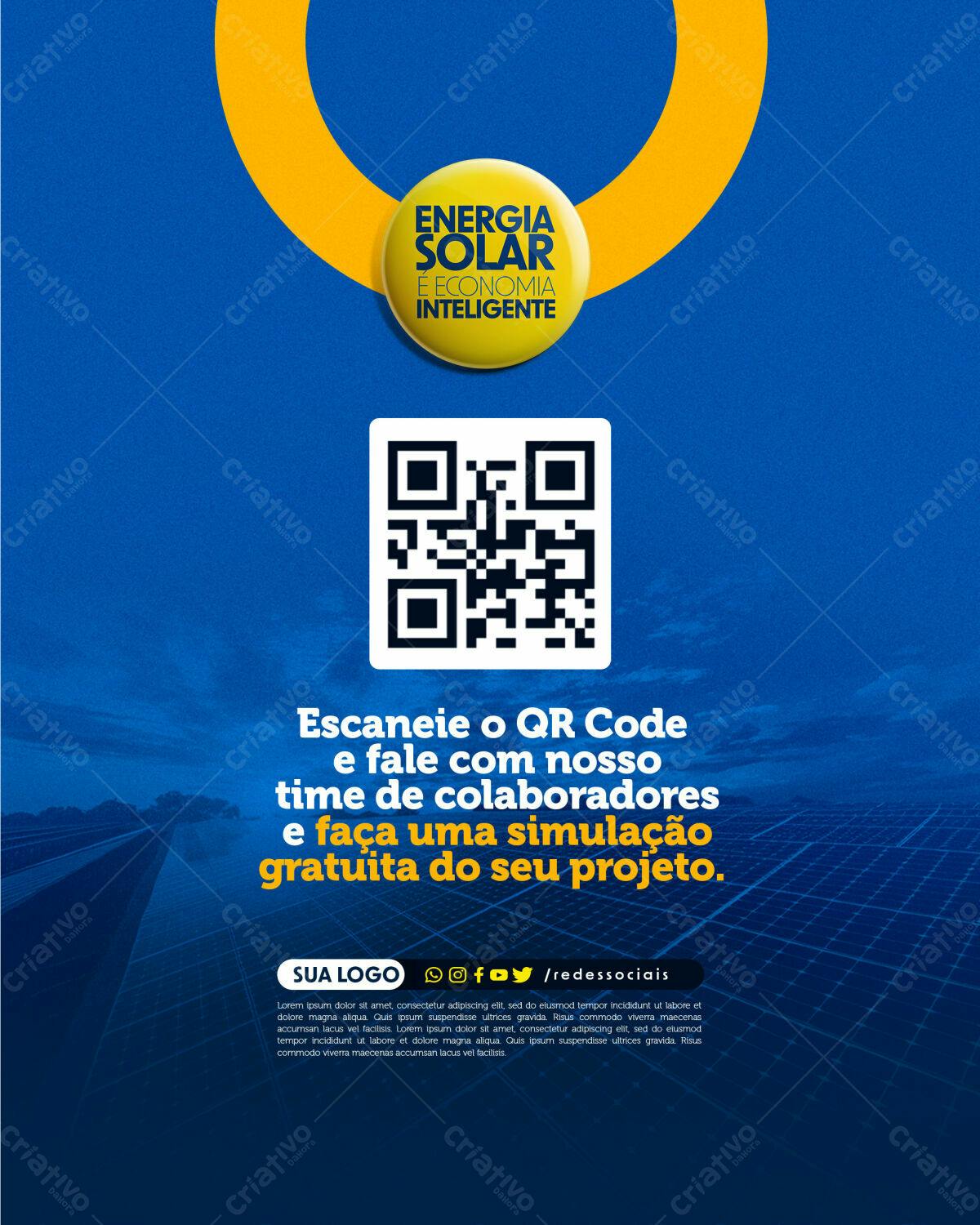 Flyer Energia Solar PSD Editável