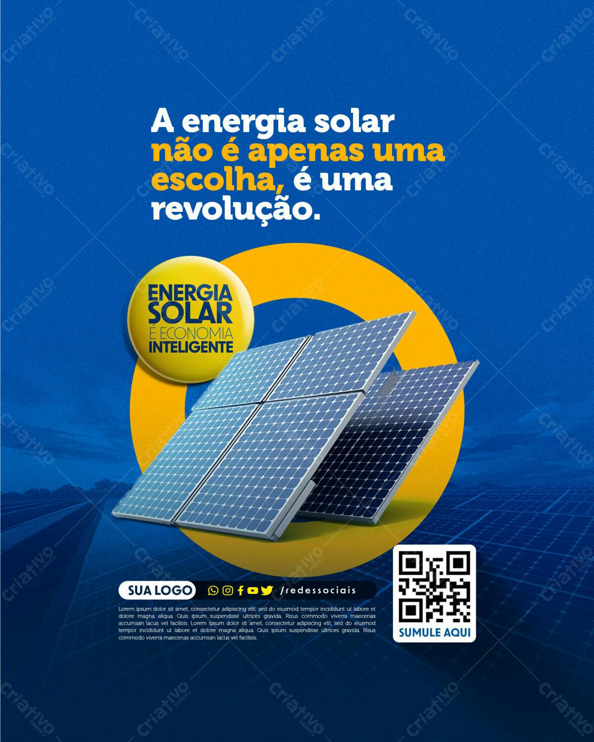 Flyer Energia Solar PSD Editável