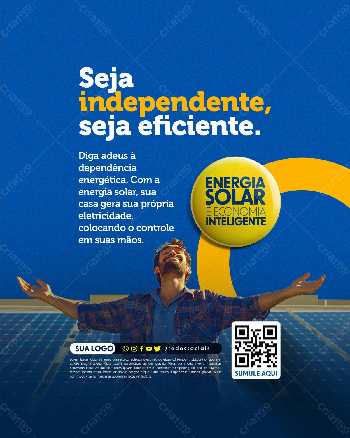 Flyer Energia Solar PSD Editável