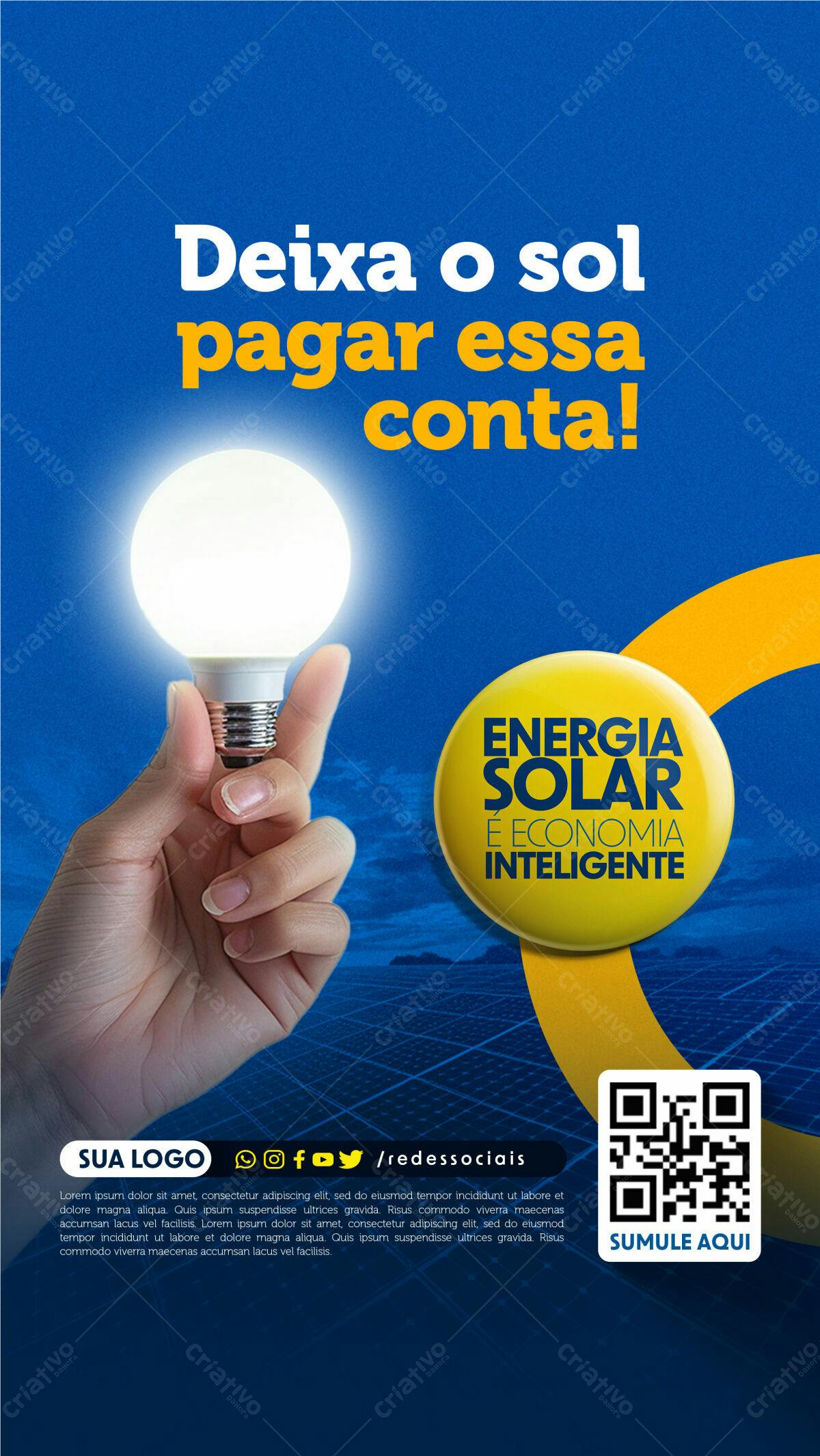 Flyer Energia Solar PSD Editável