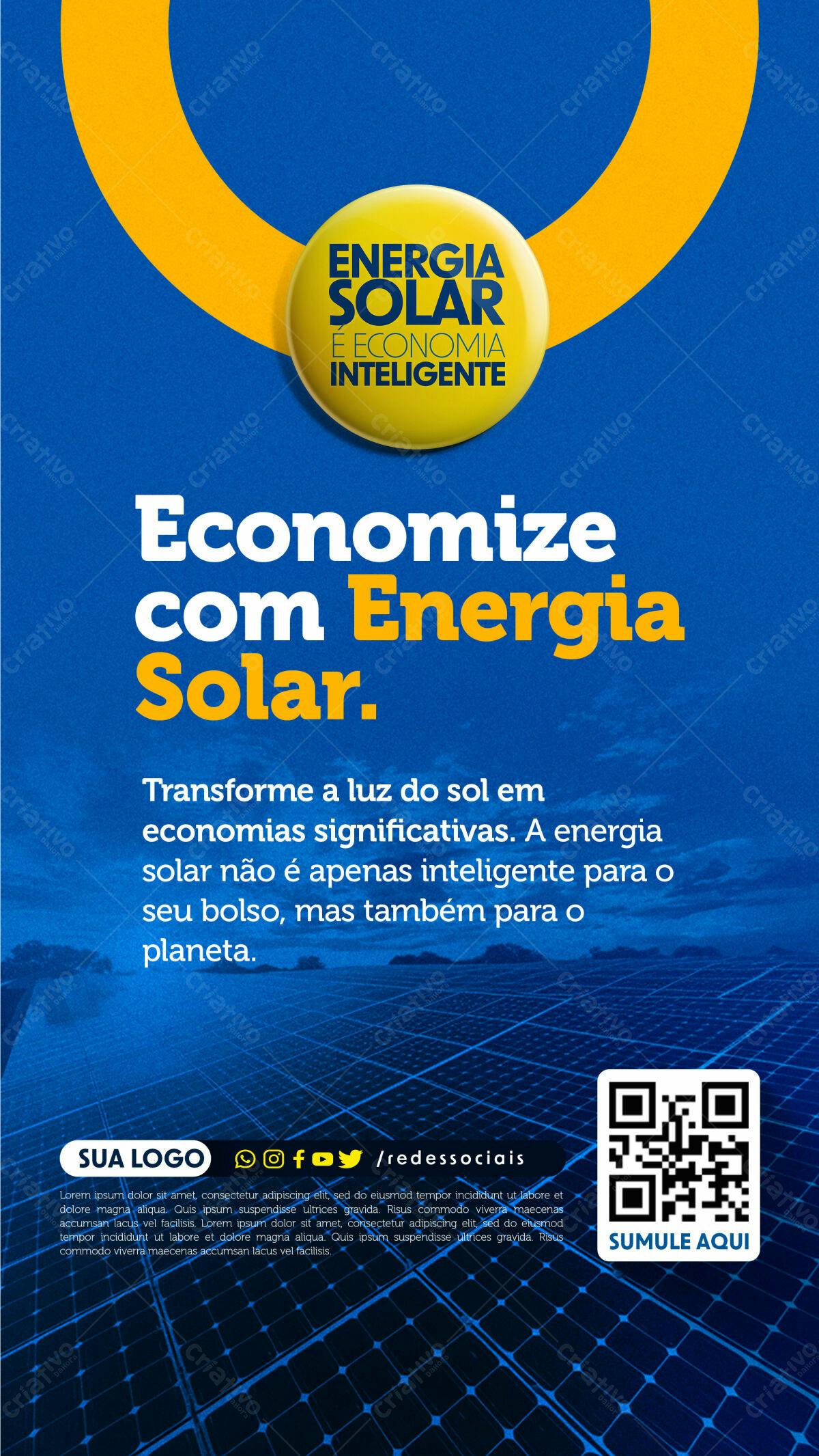 Flyer Energia Solar PSD Editável