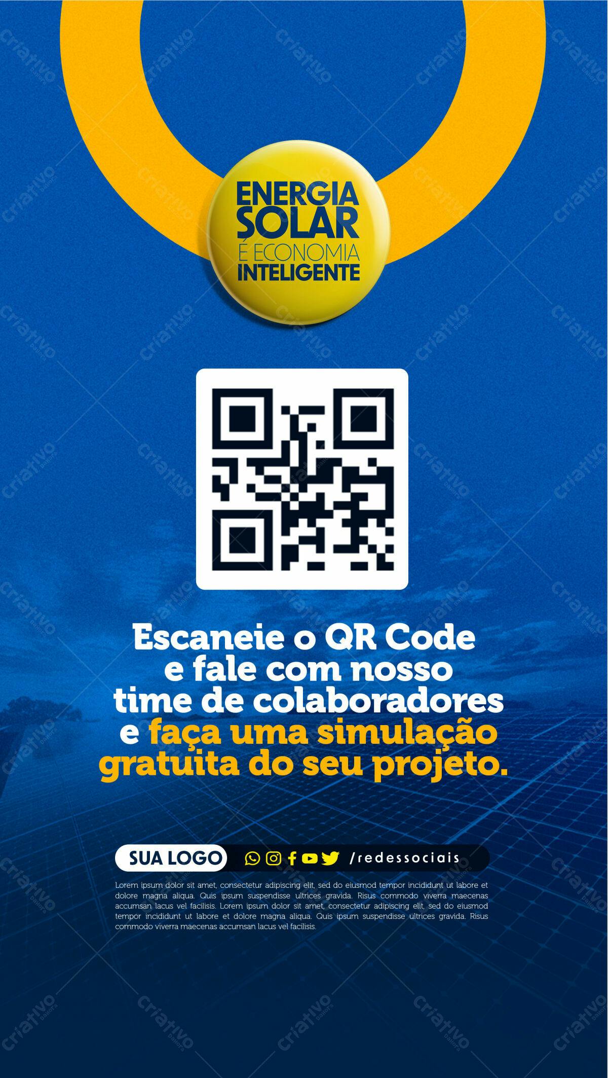 Flyer Energia Solar PSD Editável