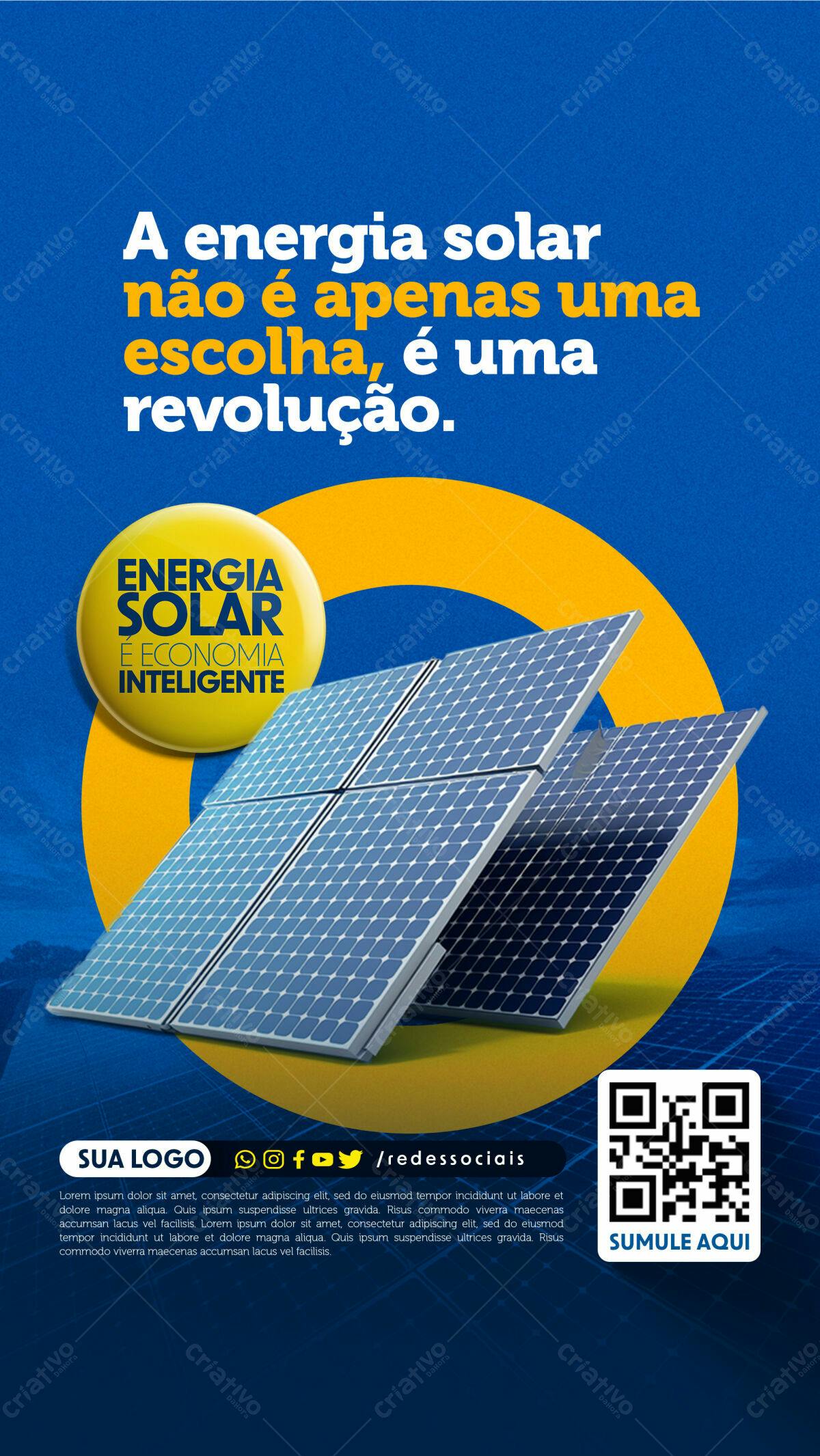 Flyer Energia Solar PSD Editável