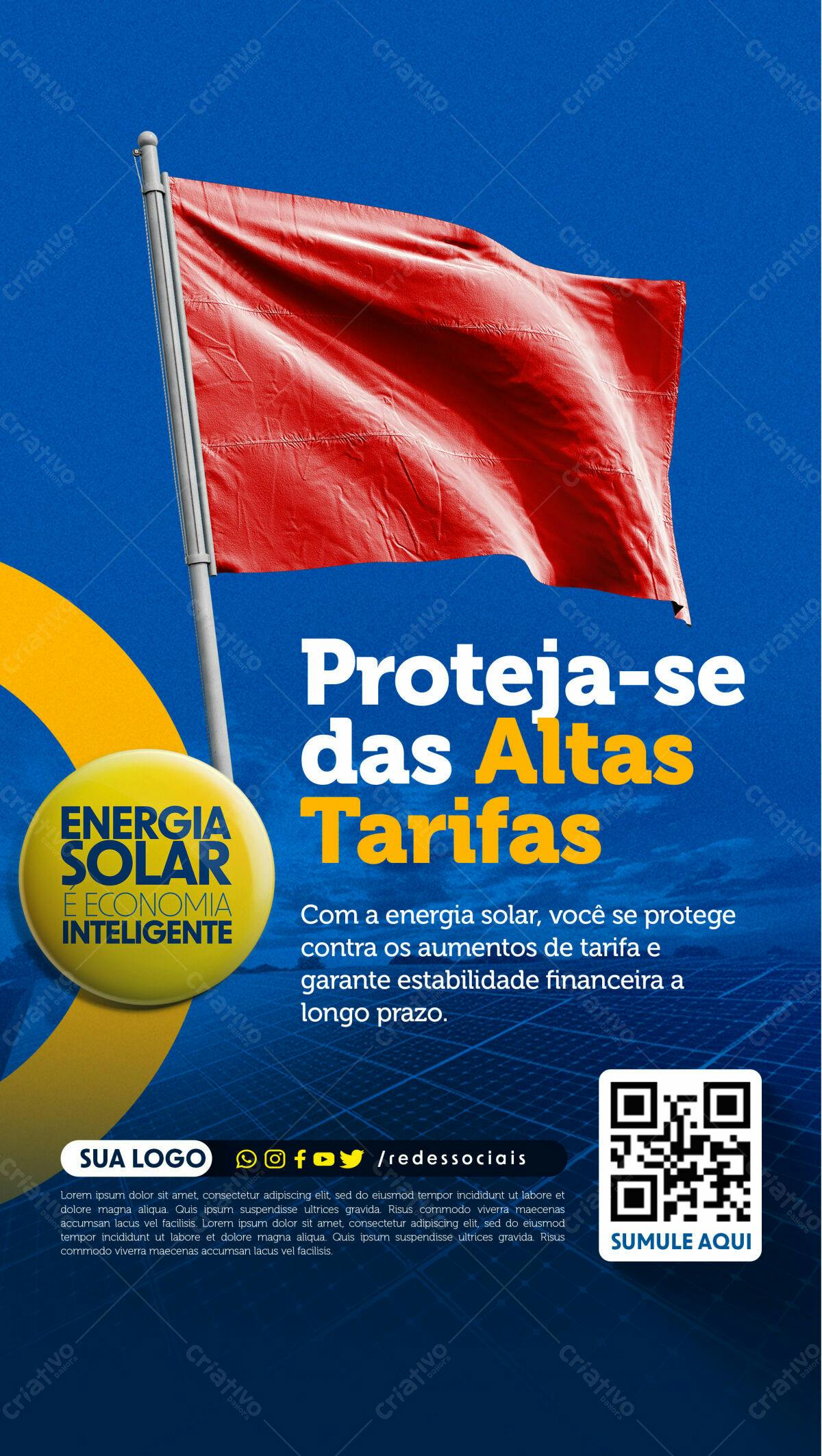 Flyer para Campanha de Energia Solar PSD Editável