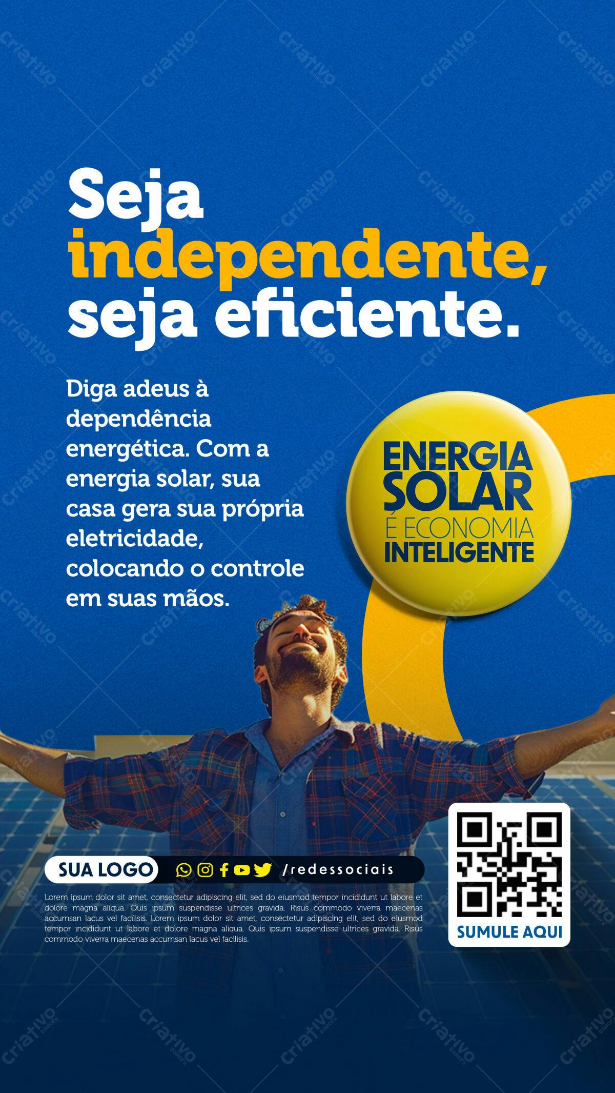 Flyer Energia Solar PSD Editável