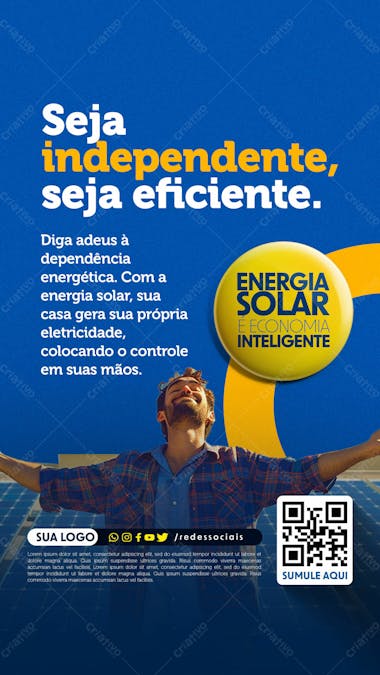 Story energia solar seja independente, seja eficiente