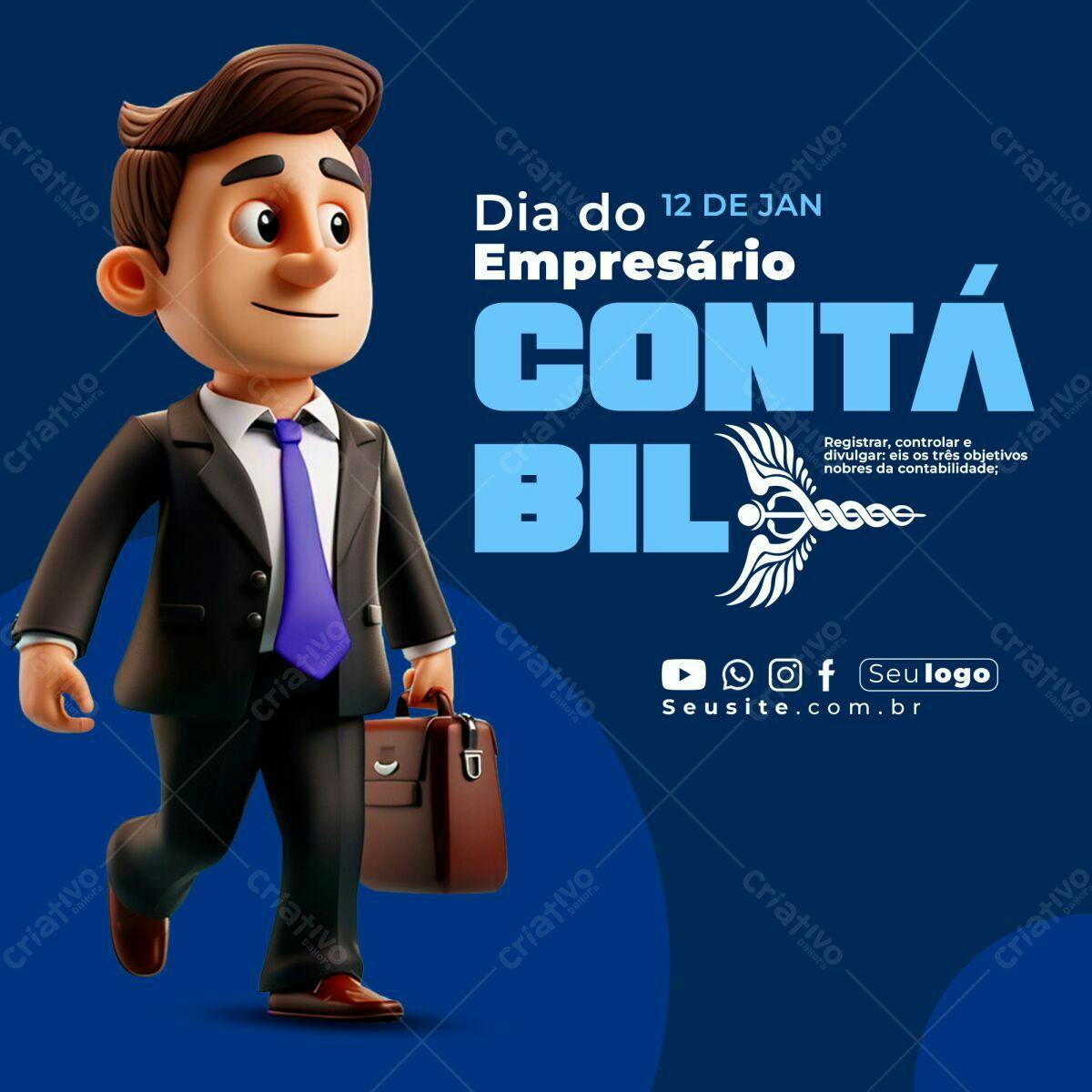 Post para Dia do Empresário PSD Editável
