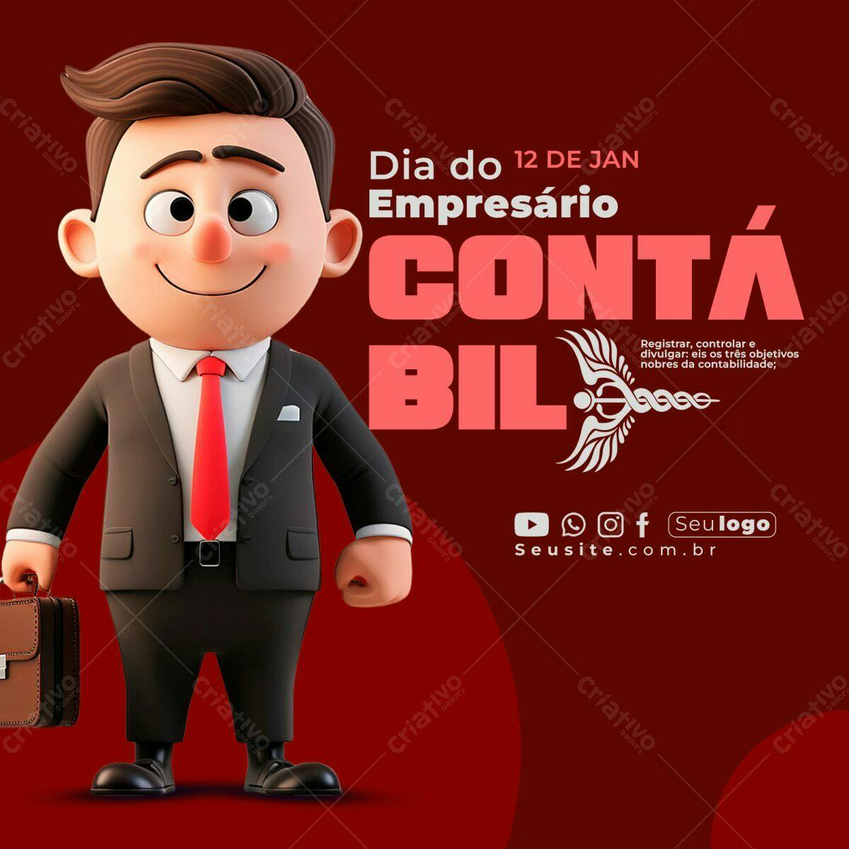 Post para Dia do Empreendedor PSD Editável