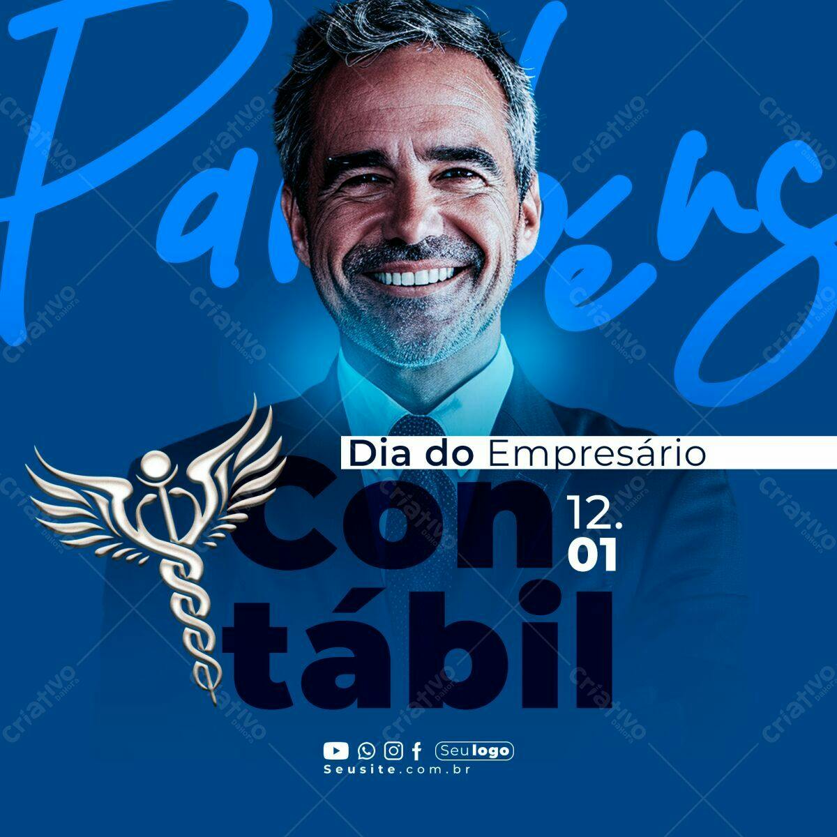Postagem Dia do Empresário Contador PSD Editável