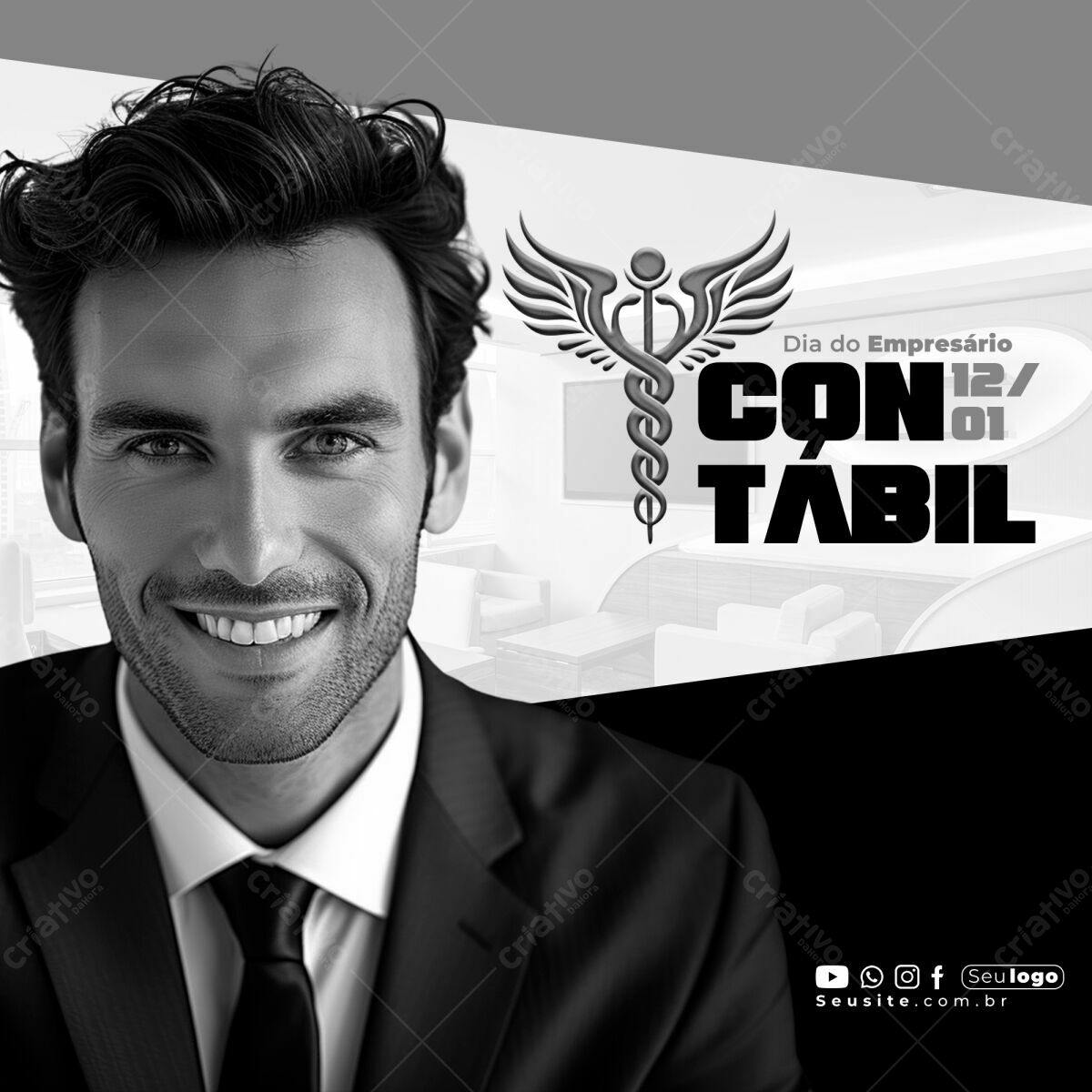 Postagem Dia do Empresário Contábil PSD Editável