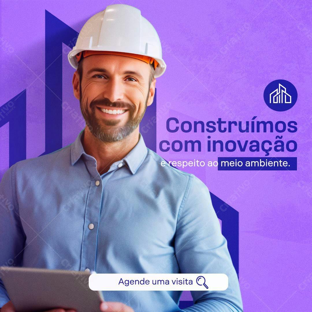 Post para Construção Sustentável PSD Editável