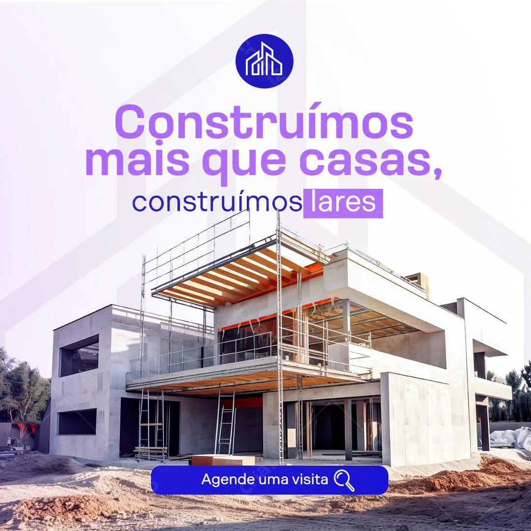 Postagem Instagram Construção de Casas PSD Editável