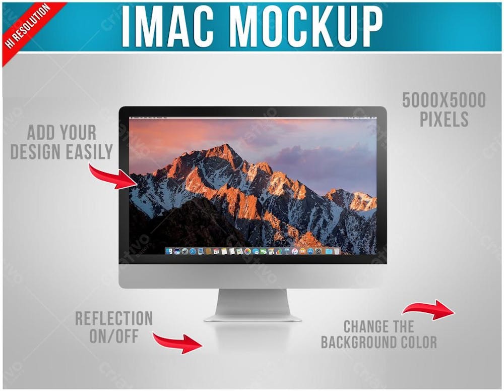 Computador imac apple Mockup psd