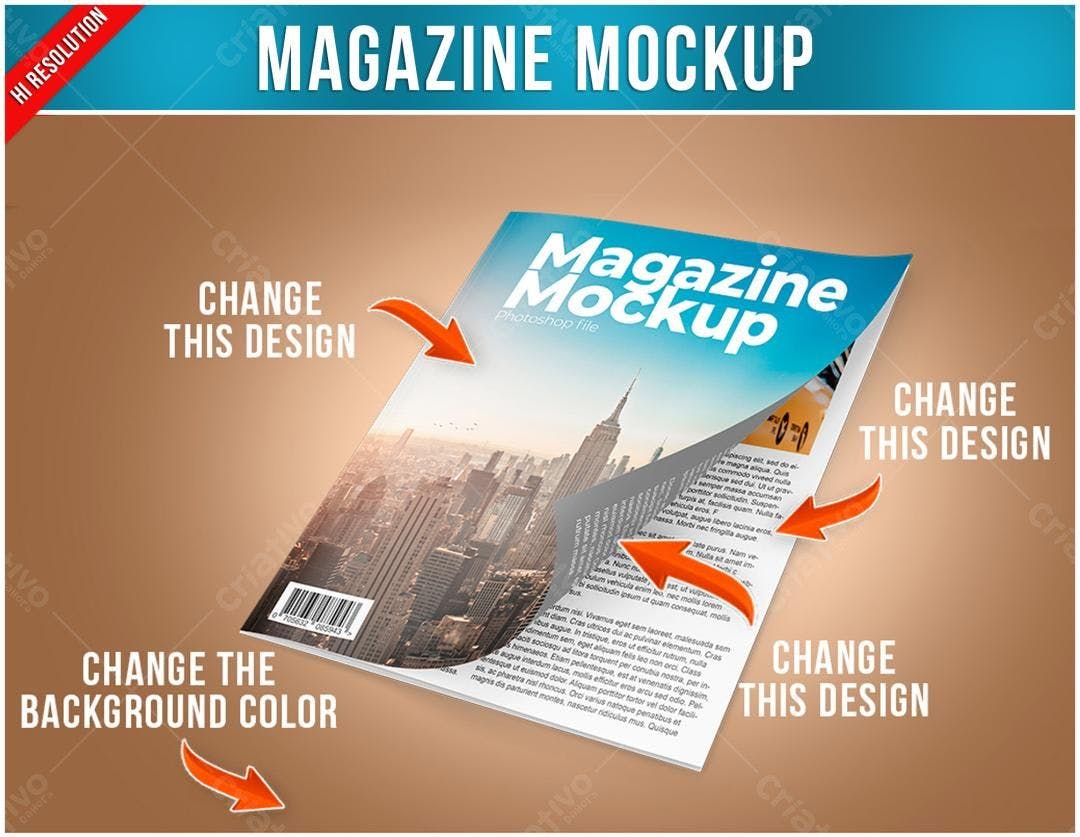 Mockup Revista Realista: Cidade Moderna