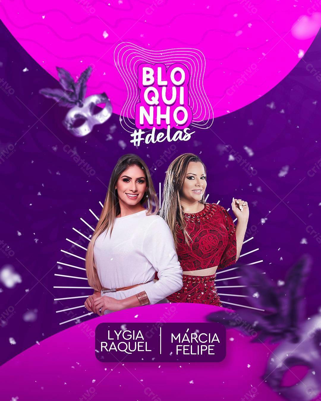 Flyer Bloquinho de Carnaval PSD Editável