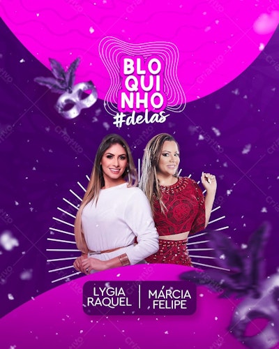 Flyer Bloquinho de Carnaval PSD Editável