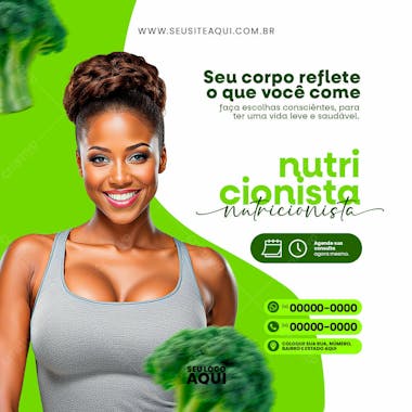 Nutricionista | dieta | alimentação | psd editável