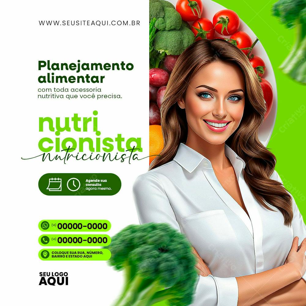 NUTRICIONISTA | DIETA | ALIMENTAÇÃO | PSD EDITÁVEL