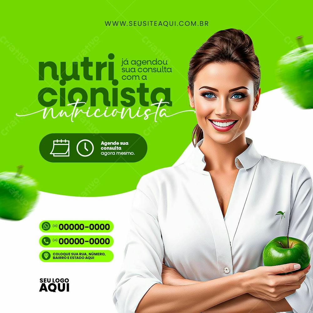 NUTRICIONISTA | DIETA | ALIMENTAÇÃO | PSD EDITÁVEL