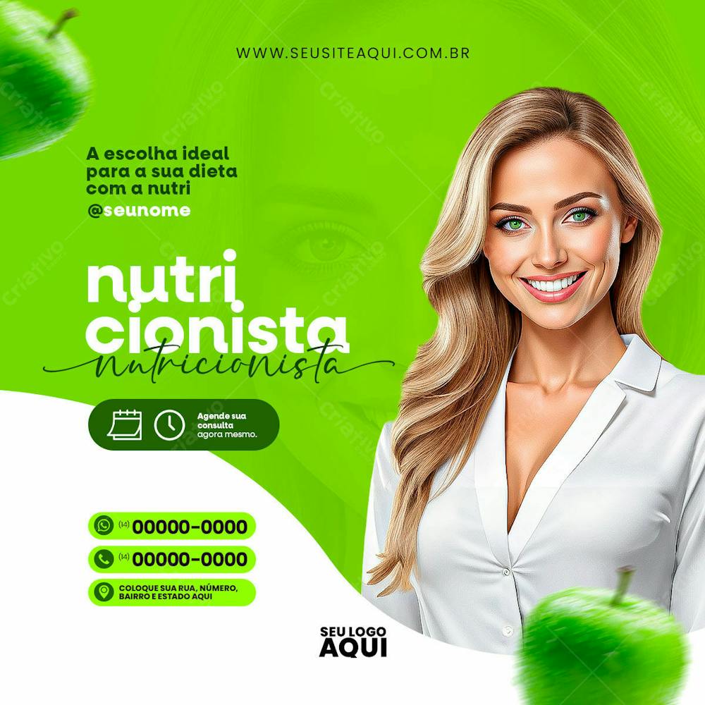 NUTRICIONISTA | DIETA | ALIMENTAÇÃO | PSD EDITÁVEL