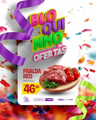 Social media bloquinho de ofertas