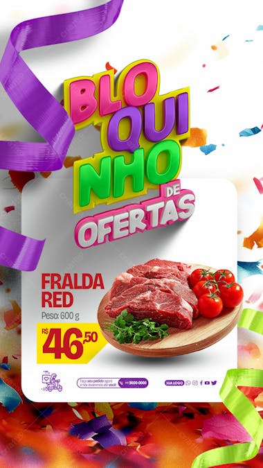 Story bloquinho de ofertas