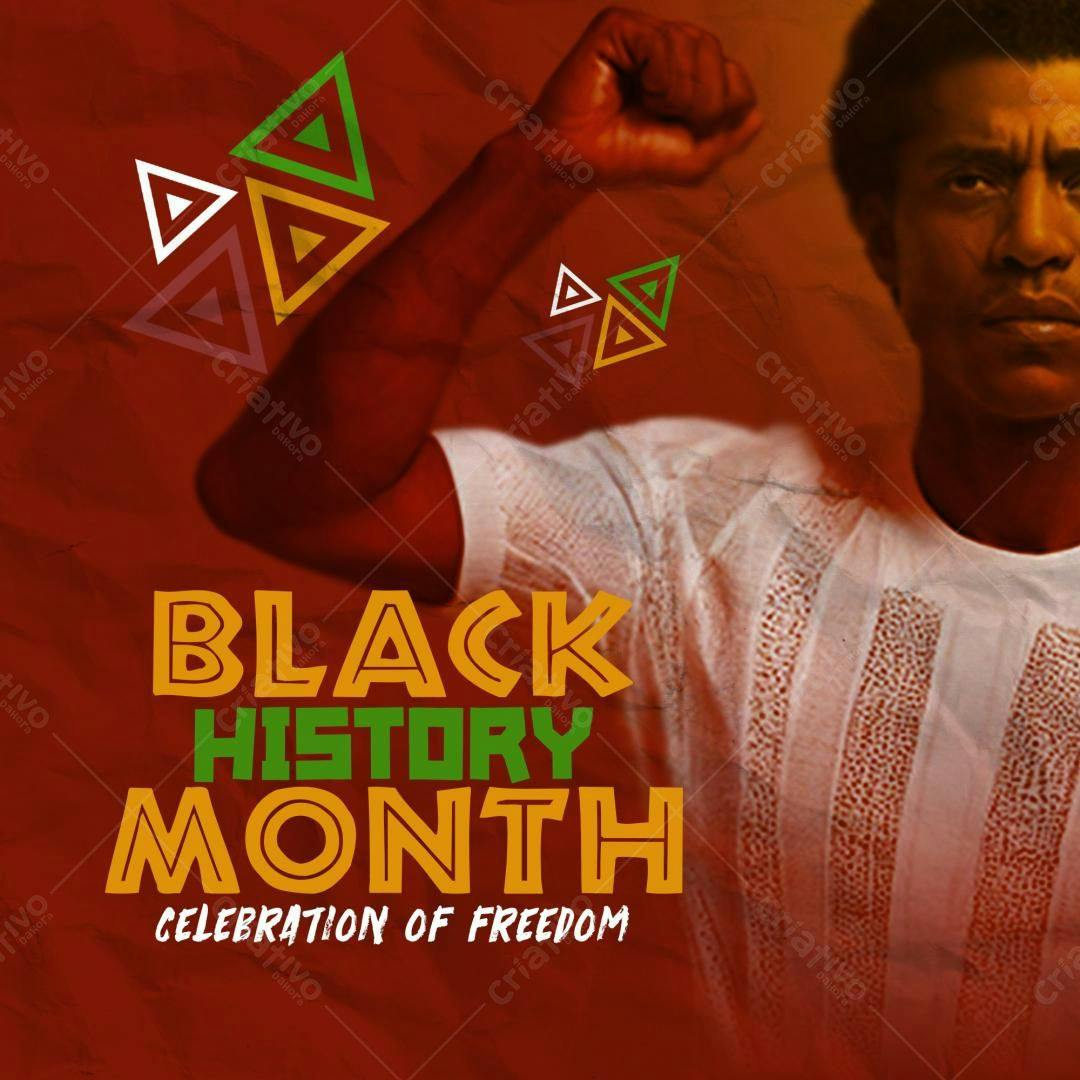 Flyer para o Mês da História Negra PSD Editável
