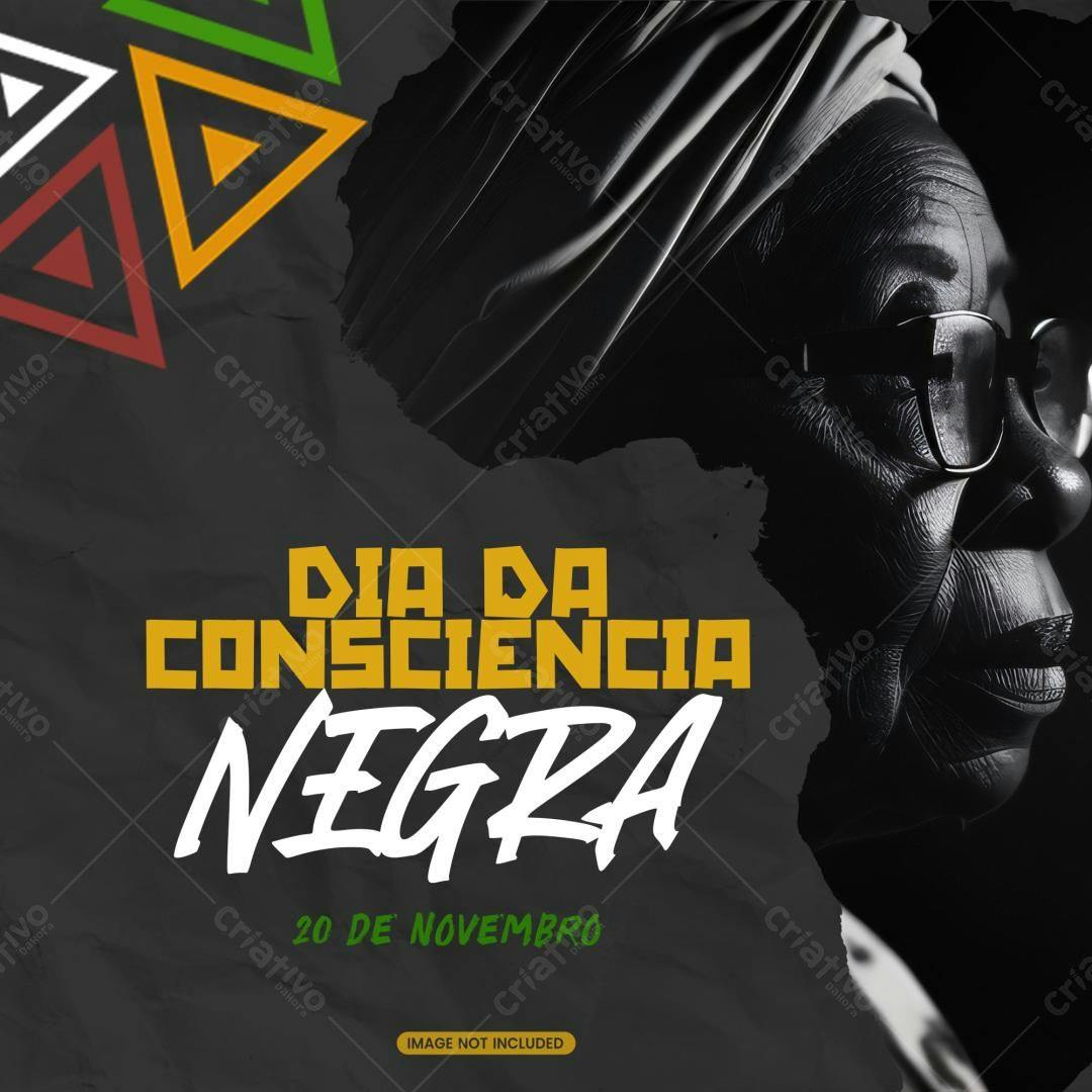 PSD para o Dia da Consciência Negra Editável