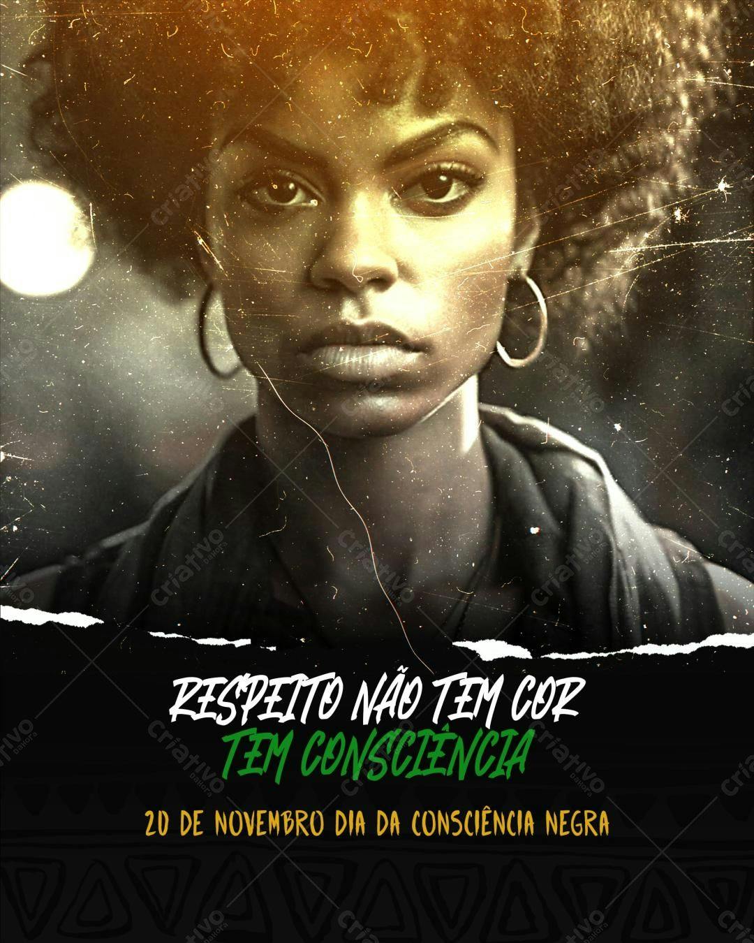 Flyer Dia da Consciência Negra PSD Editável