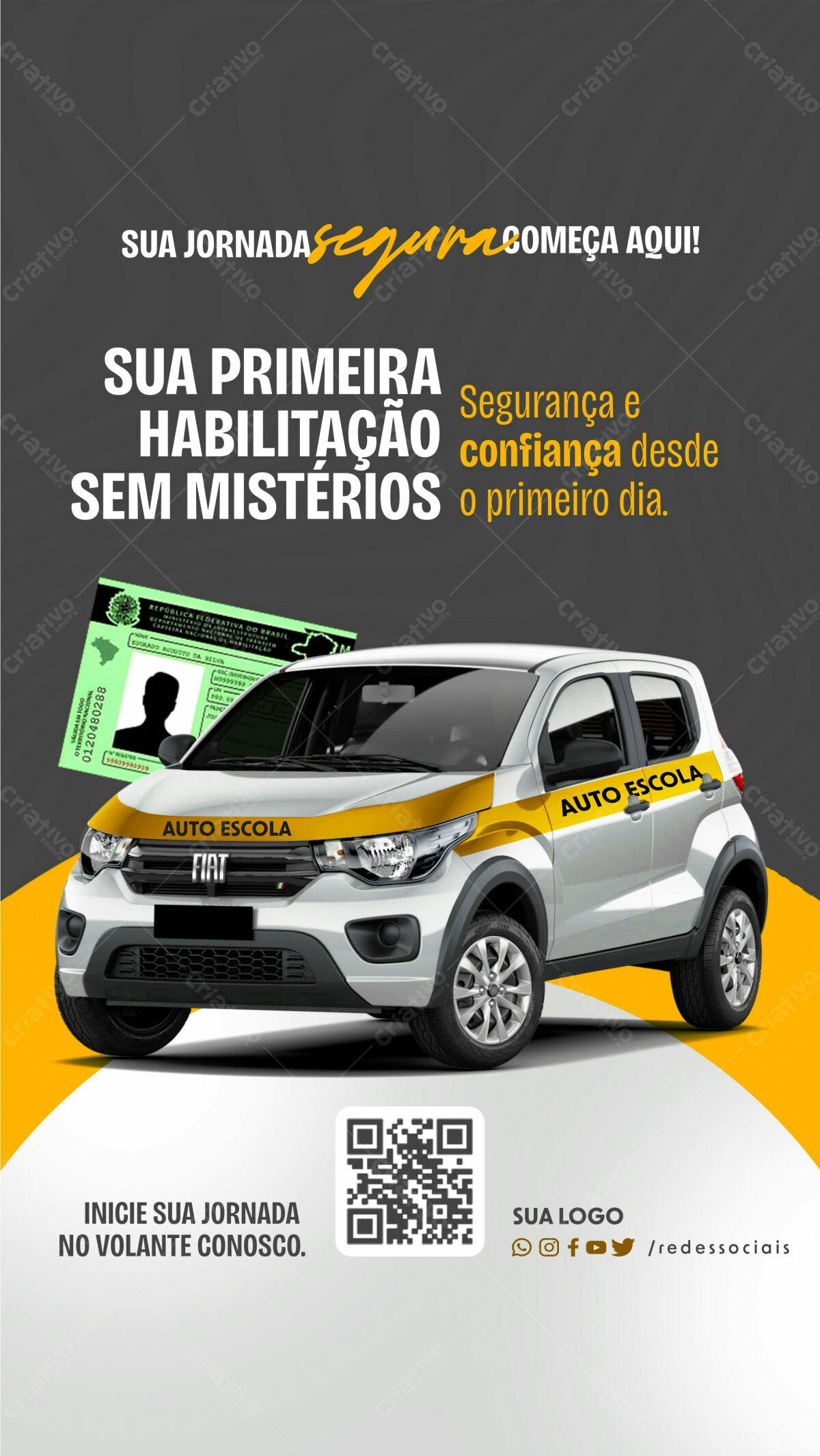 Flyer Auto Escola PSD Editável