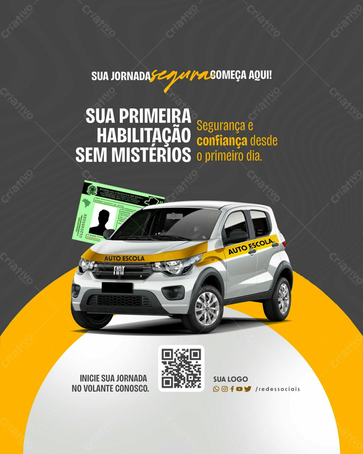 Flyer para Auto Escola PSD Editável